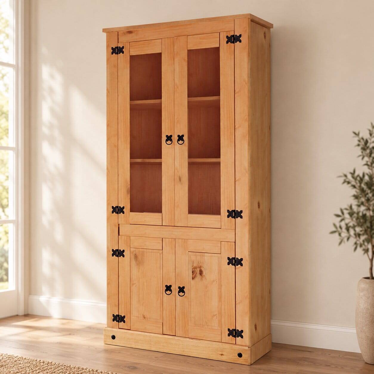 Vitrinenschrank im Mexikanischen Landhaus Look - Chrysa