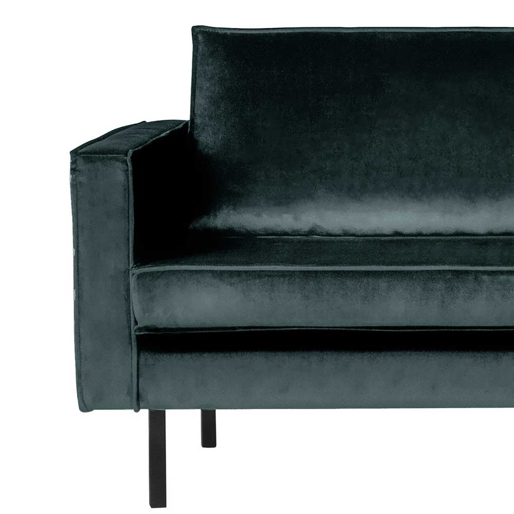Blaue Samt Recamiere links - Fledos