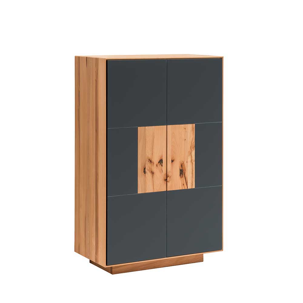 72x112 Schuhschrank aus Glas Anthrazit - Mandrey