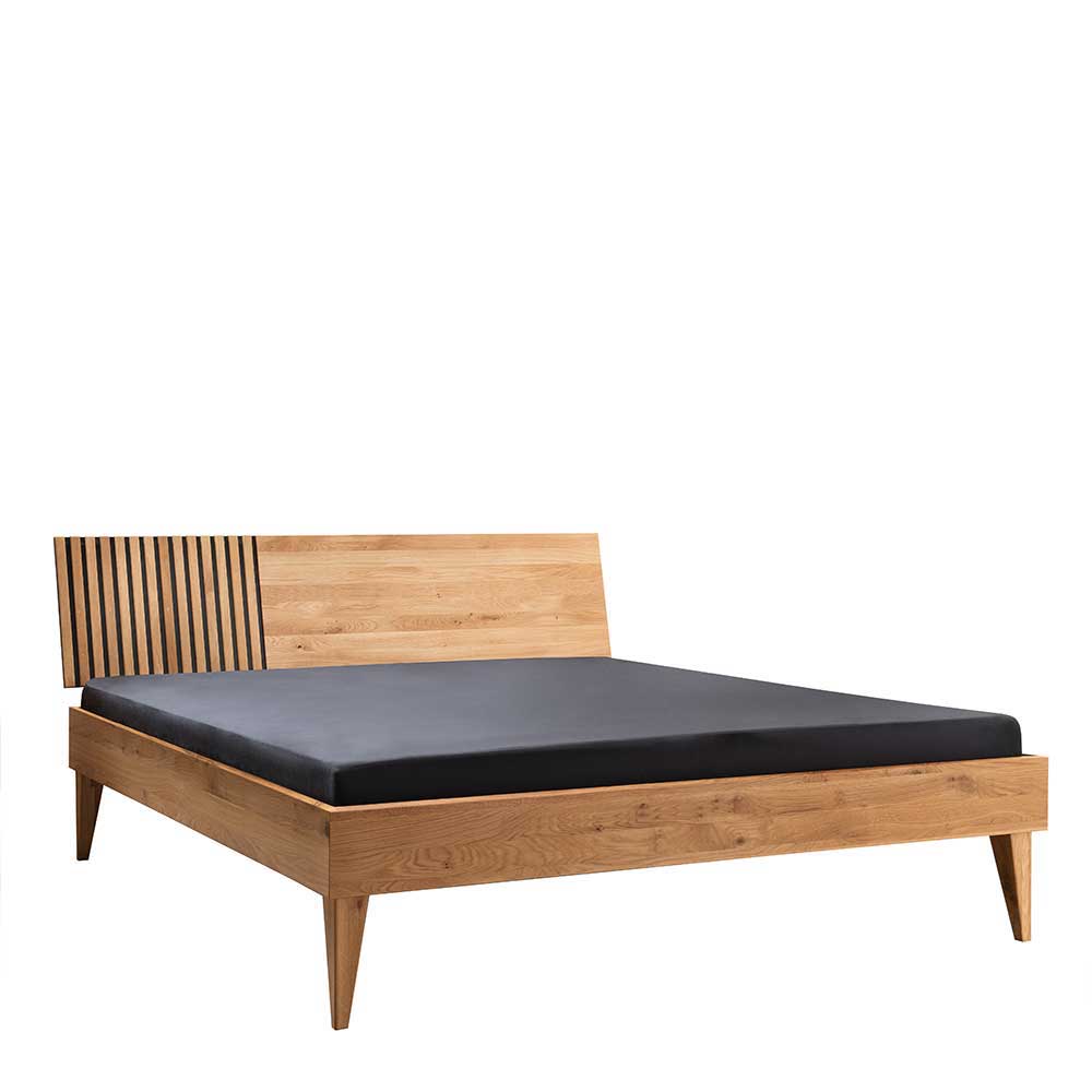 Design Holzbett aus Wildeiche Massivholz - Manarola I