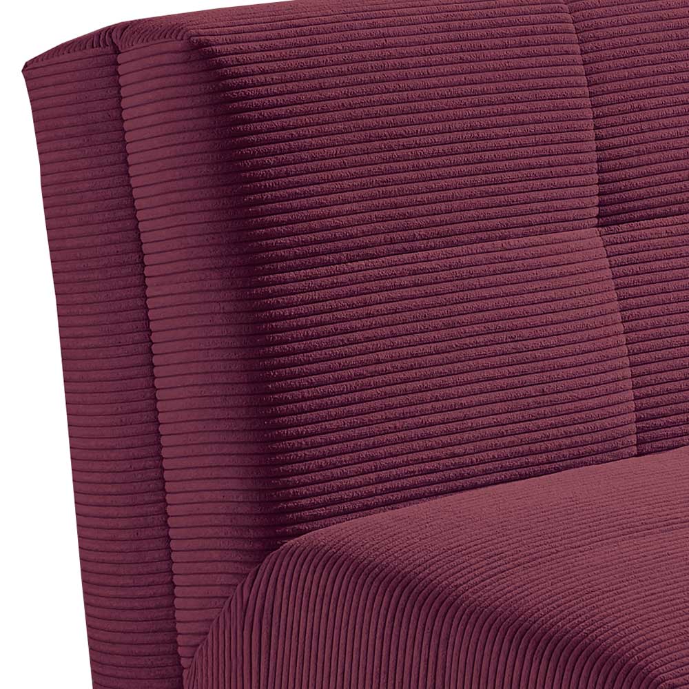 Sessel zum Schlafen in Bordeaux Rot Cord - Holdywas