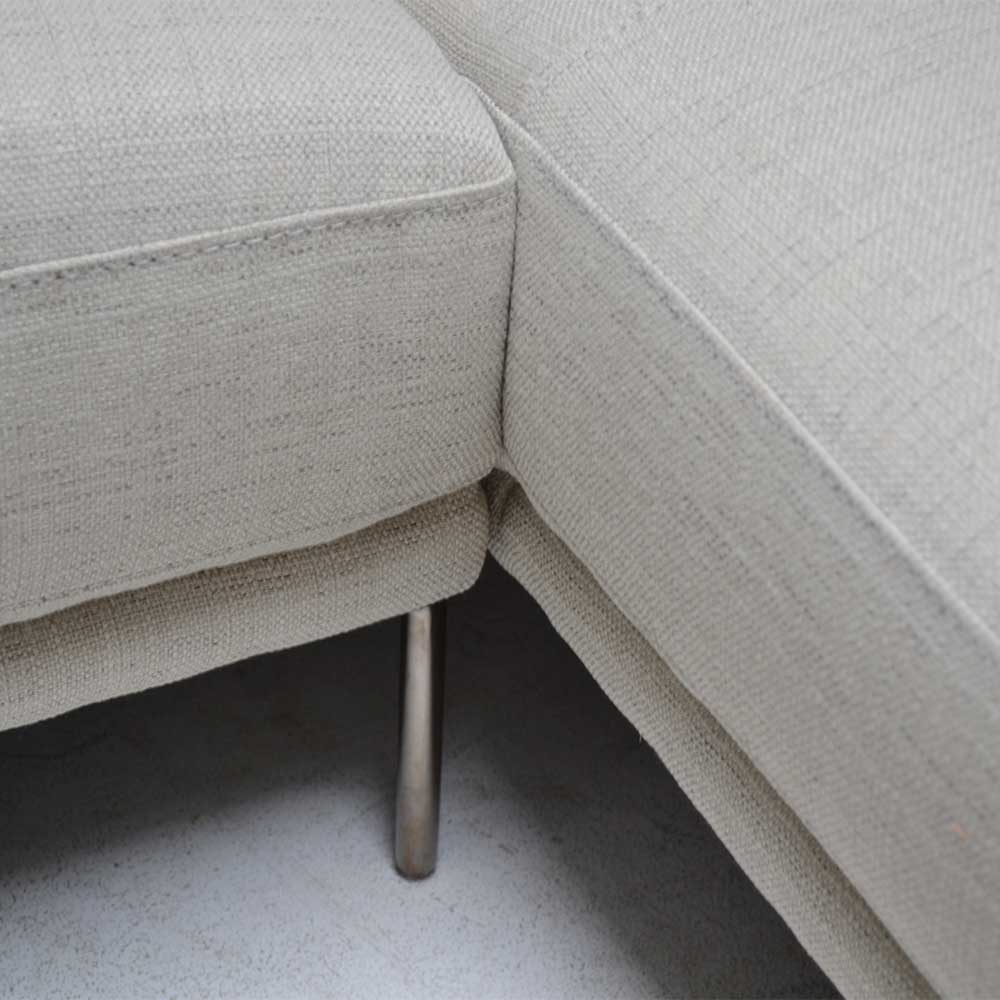 Dreisitzer Couchecke in Beige Stoff - Purevo