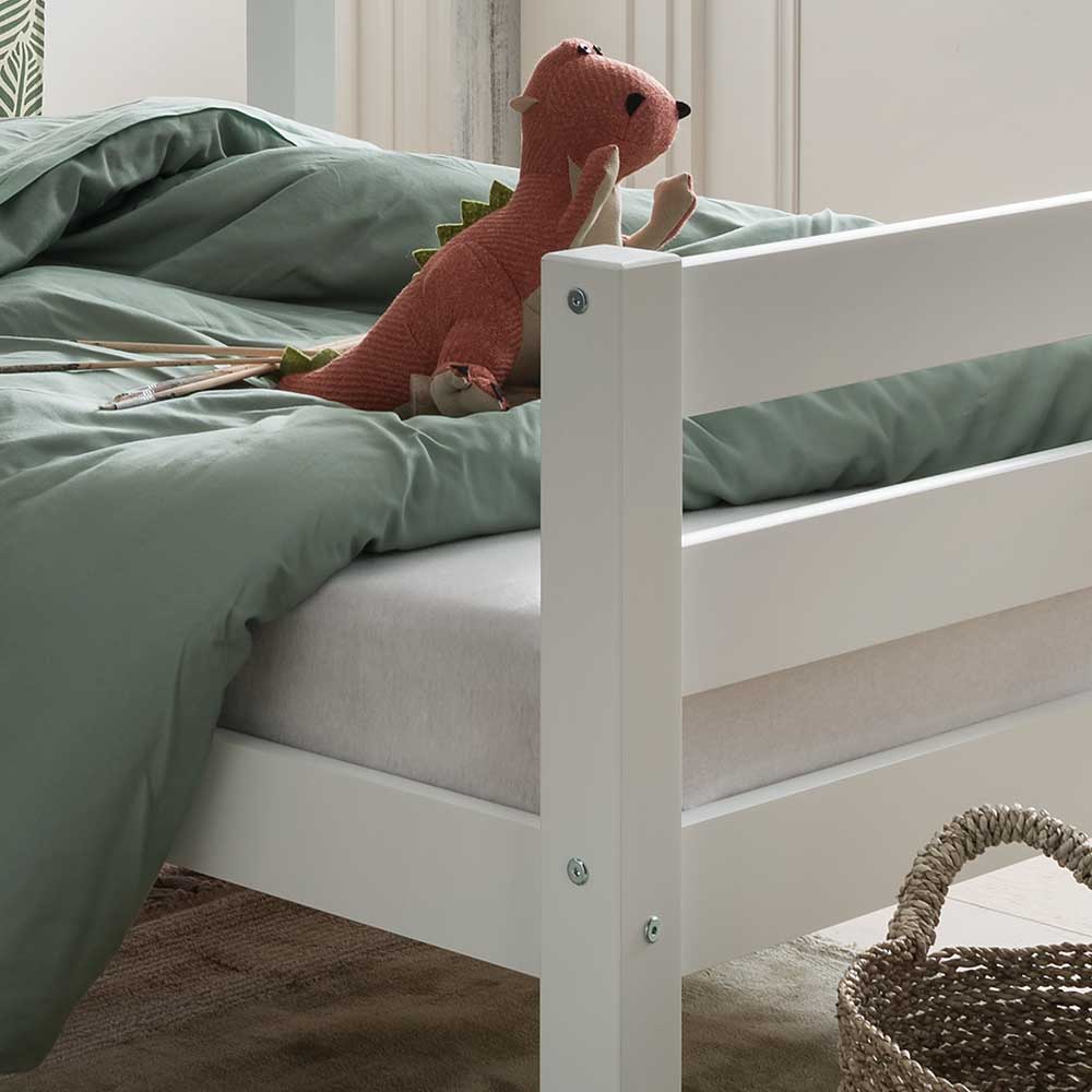 Hochbett & Einzelbett & Regal Set - Polar (zweiteilig)