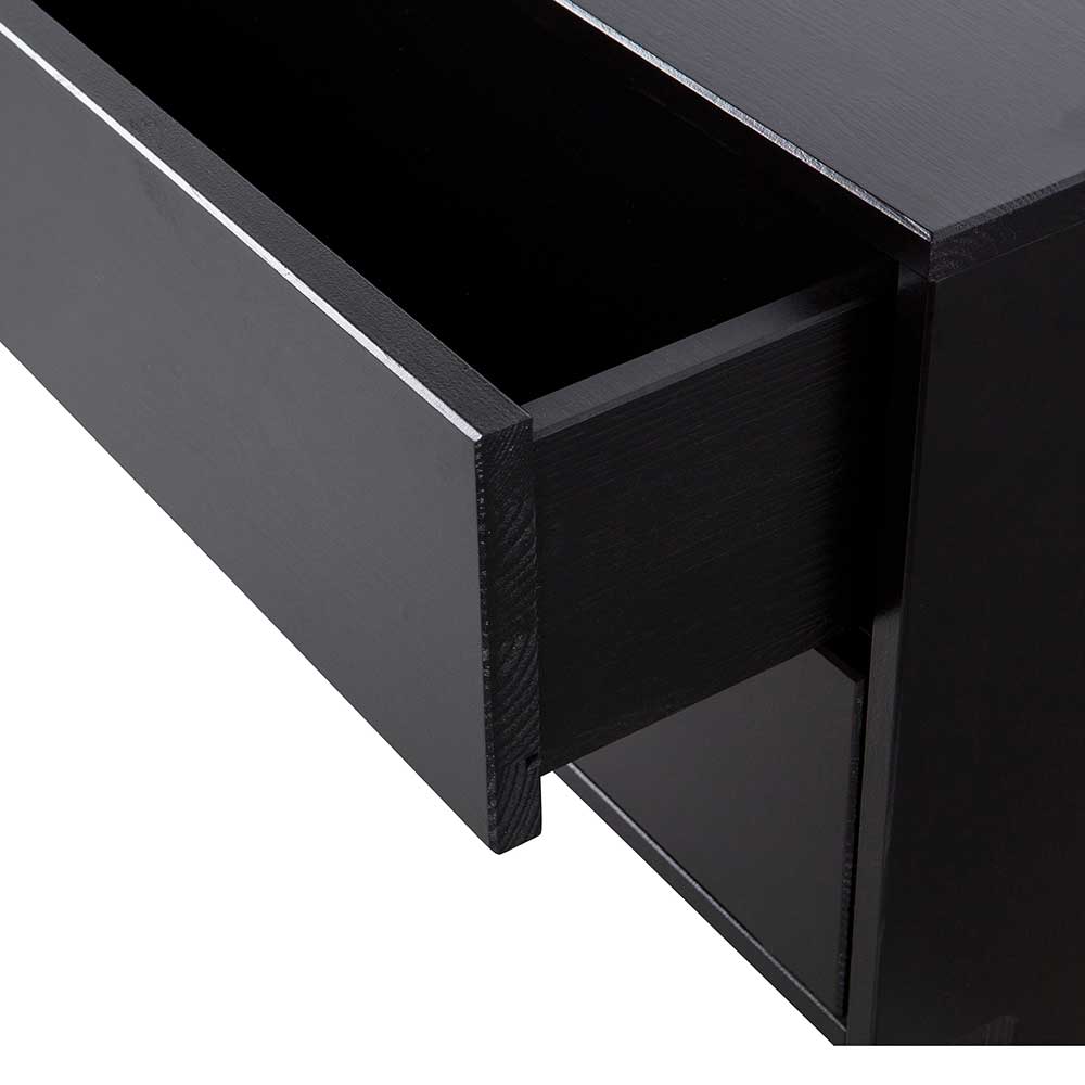 Schwarzes Lowboard mit zwei Schubladen - Niwidus