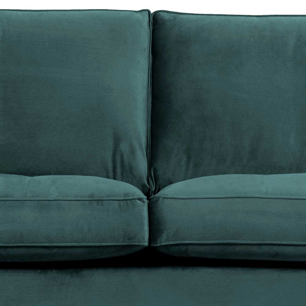 Samtcouch in Blau Petrol - Fledos I