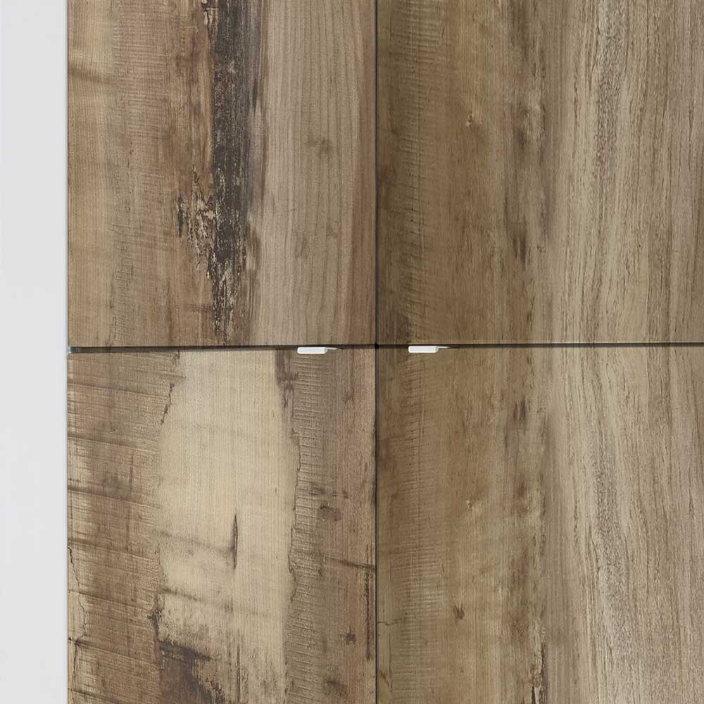 4-türiges Highboard in Holz verwittert NB - Olvenion