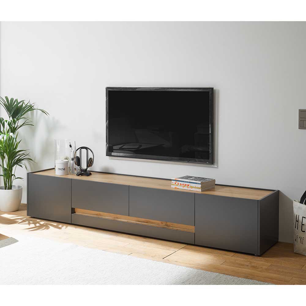 Wohnzimmer TV Anbauwand Kombi - Ahilav (dreiteilig)