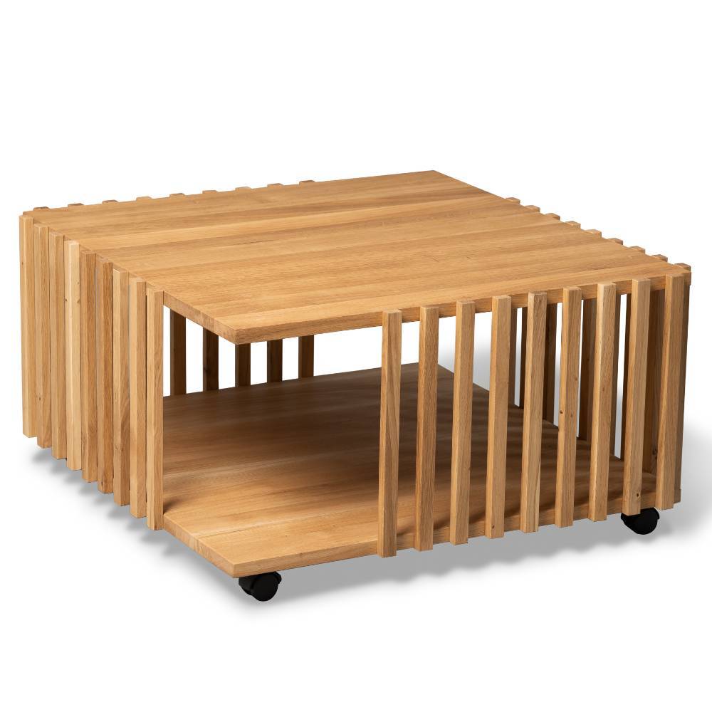 Design-Couchtisch aus Wildeiche Massivholz - Cumvento