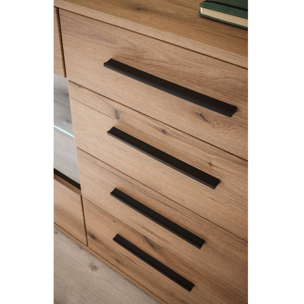 Sideboard Vitrine in Eiche Dekor - Brocus