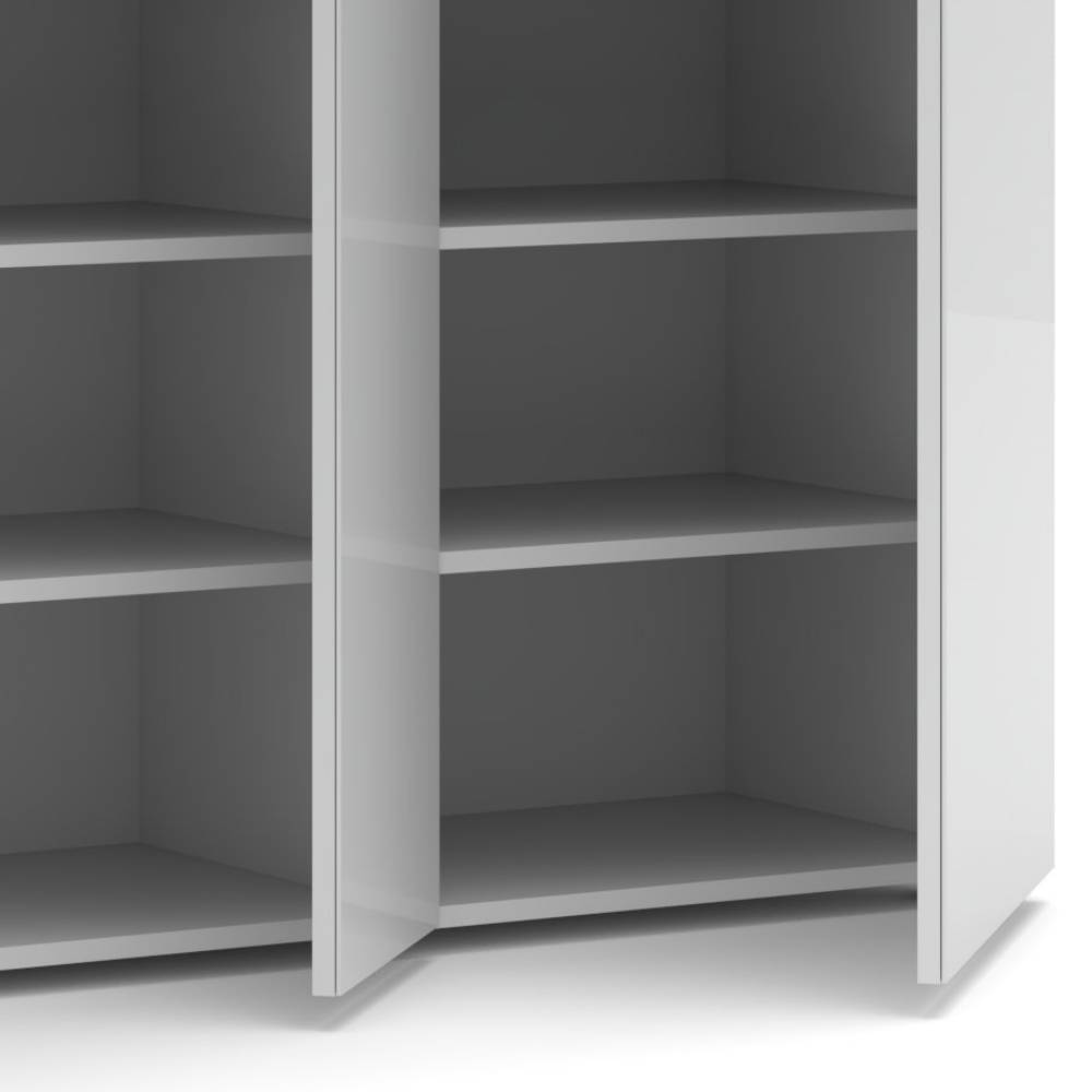 3-türiger Schuhschrank in Weiß - Romina