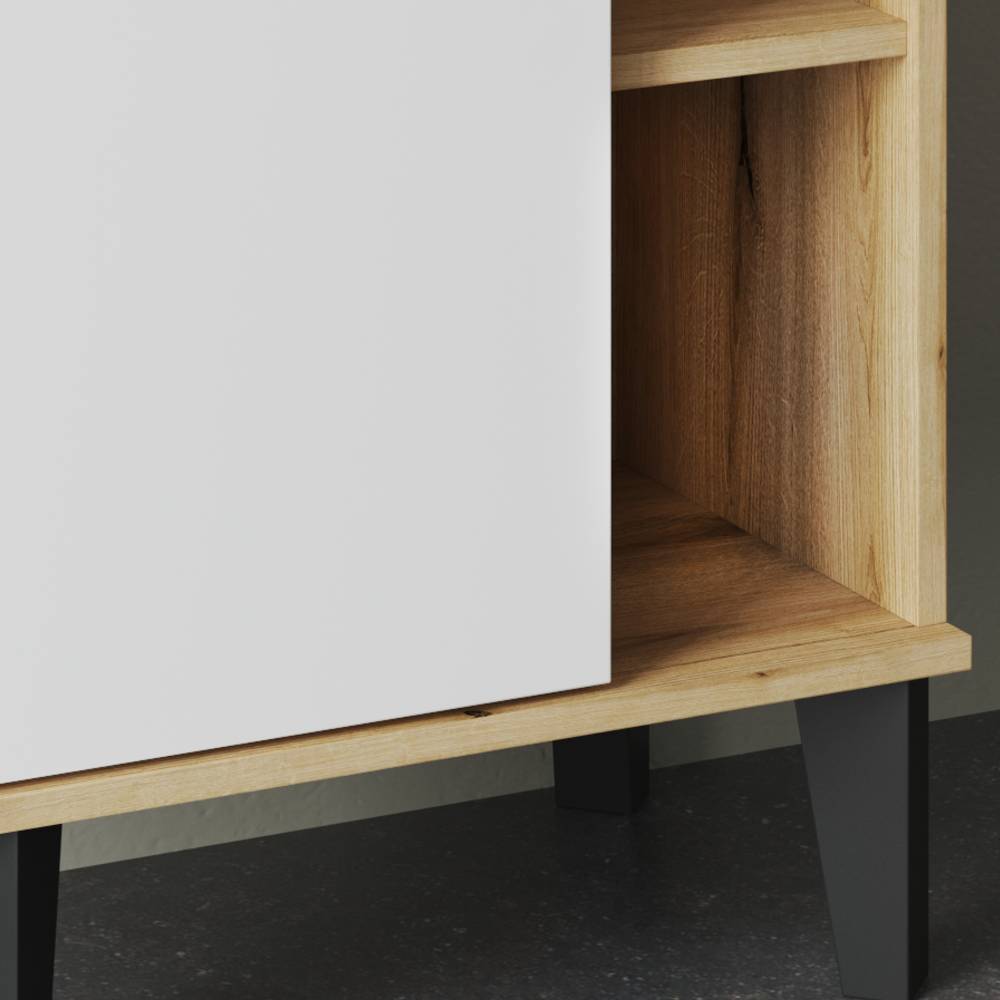 51cm breiter Bad Midischrank in Weiß - Naviron