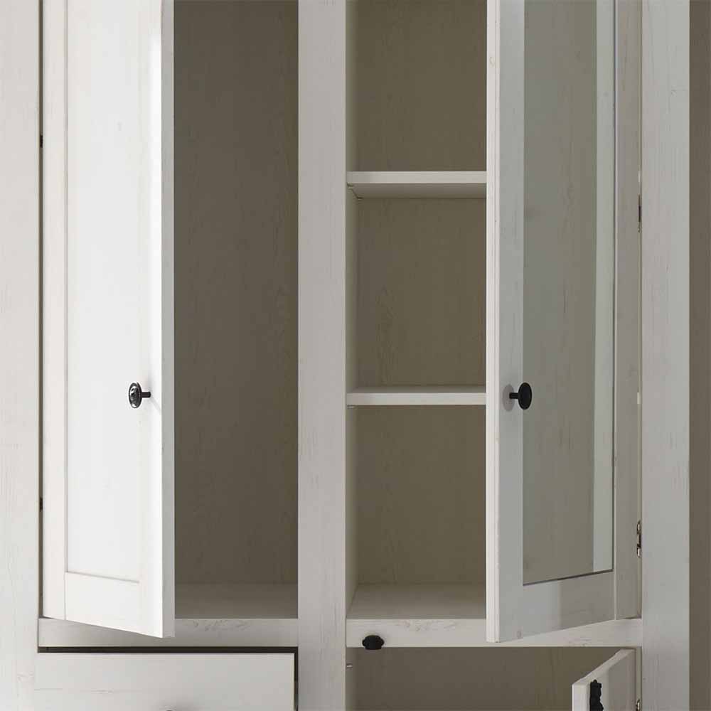 Weißer Schlafzimmerschrank Chelles mit viel Stauraum