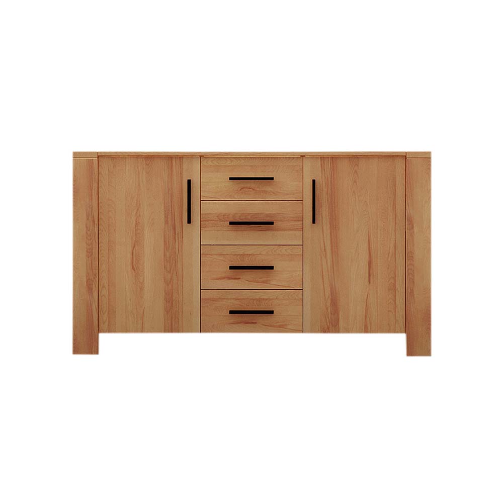 Massives Kernbuche Sideboard geölt mit zwei Schranktüren und vier Schubladen für das Wohnzimmer – Mosniak