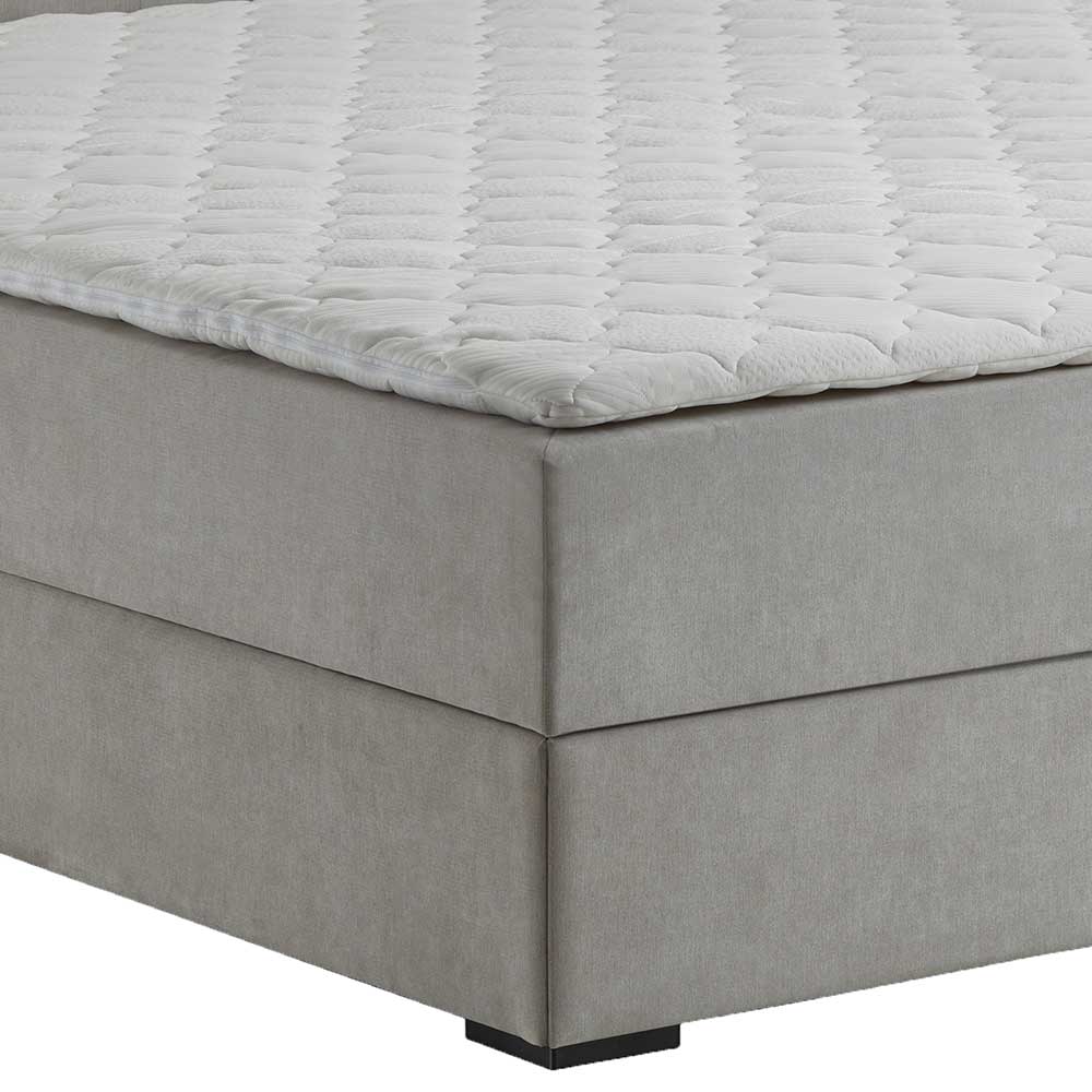 Stauraum Doppelbett in Hellgrau Stoff - Vensun