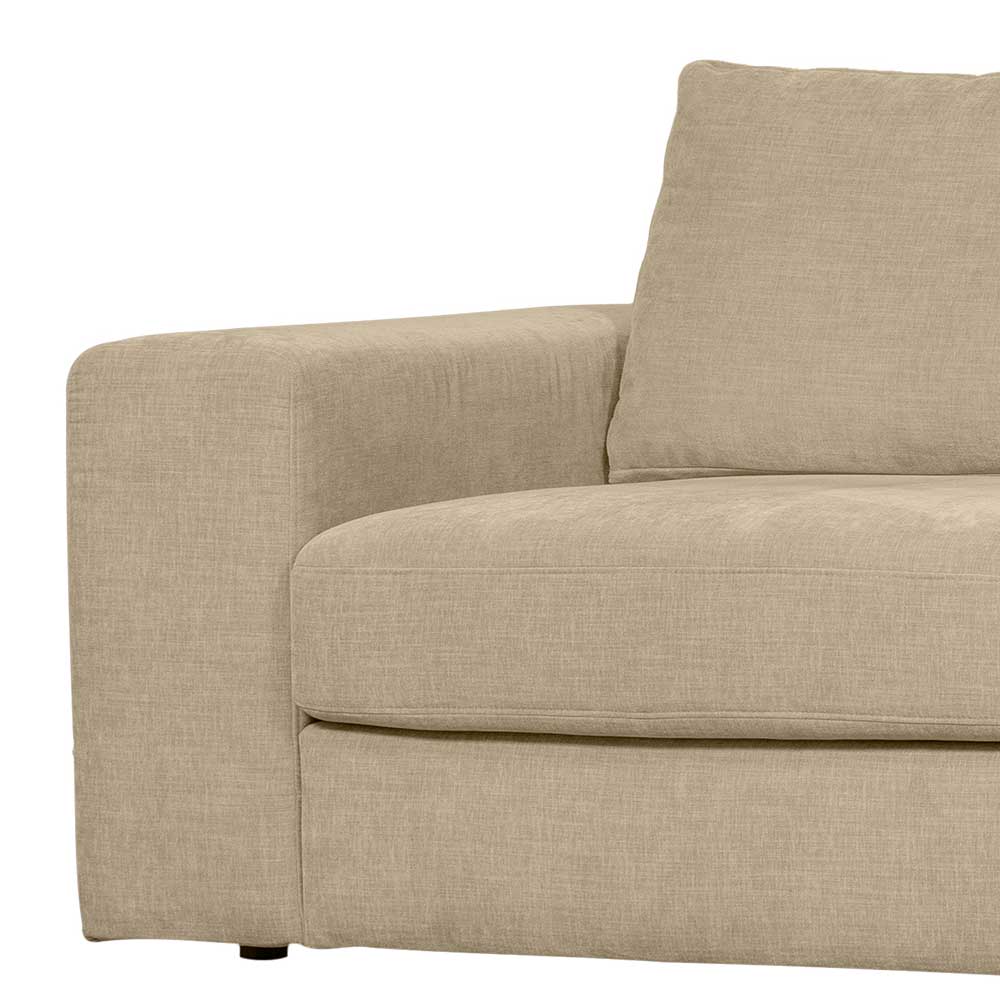 Wohnzimmersofa in Beige Webstoff - Iljana
