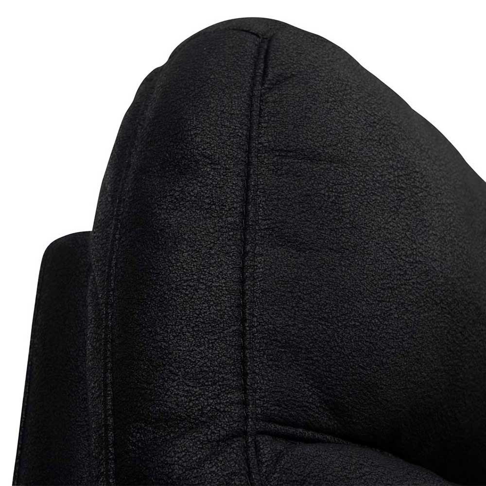 Schwarze Stoffcouch mit Relaxfunktion - Lirionica