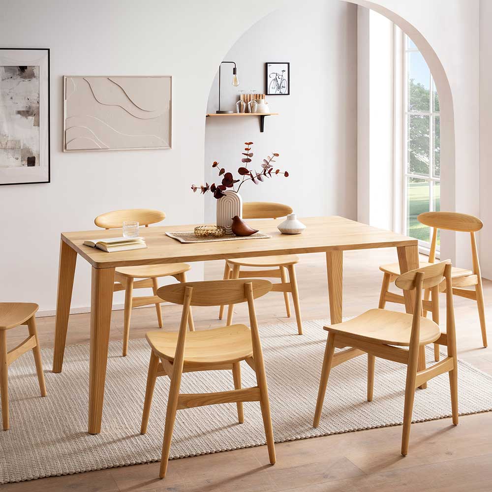 Scandi Esstisch aus Sungkai Holz - Cinisella