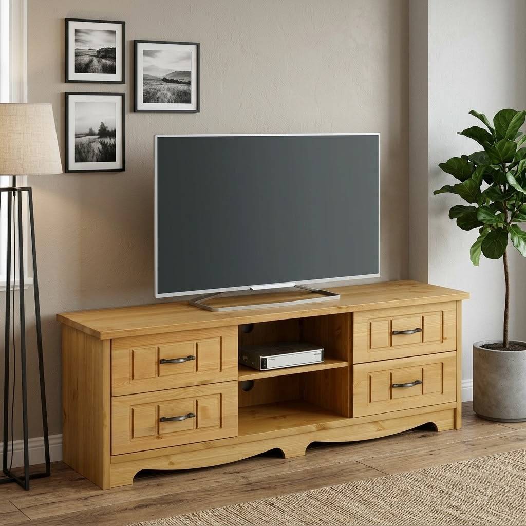 Landhaus TV Möbel aus Kiefer Massivholz - Vanpos