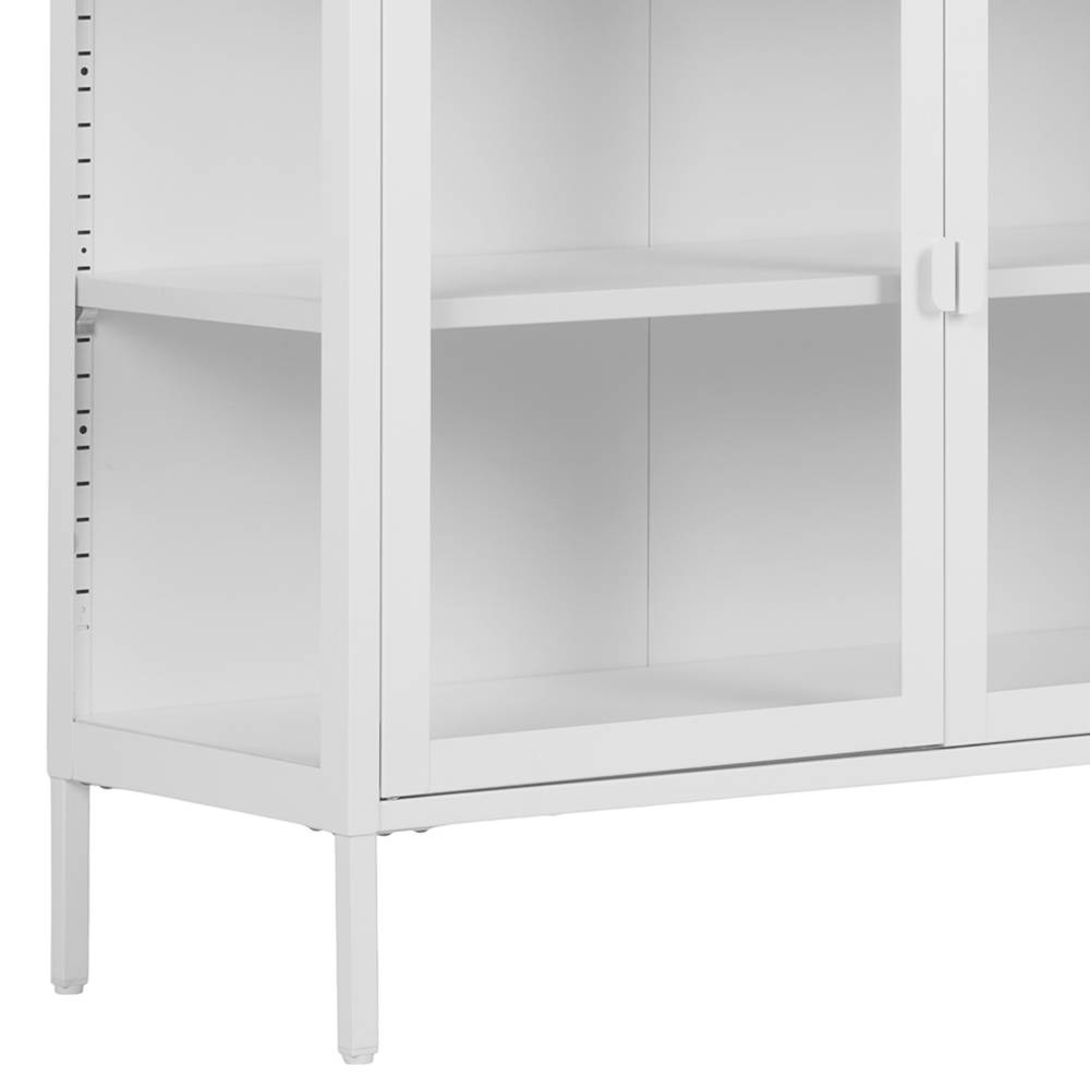 Sideboard-Vitrine in Weiß - Sancrez