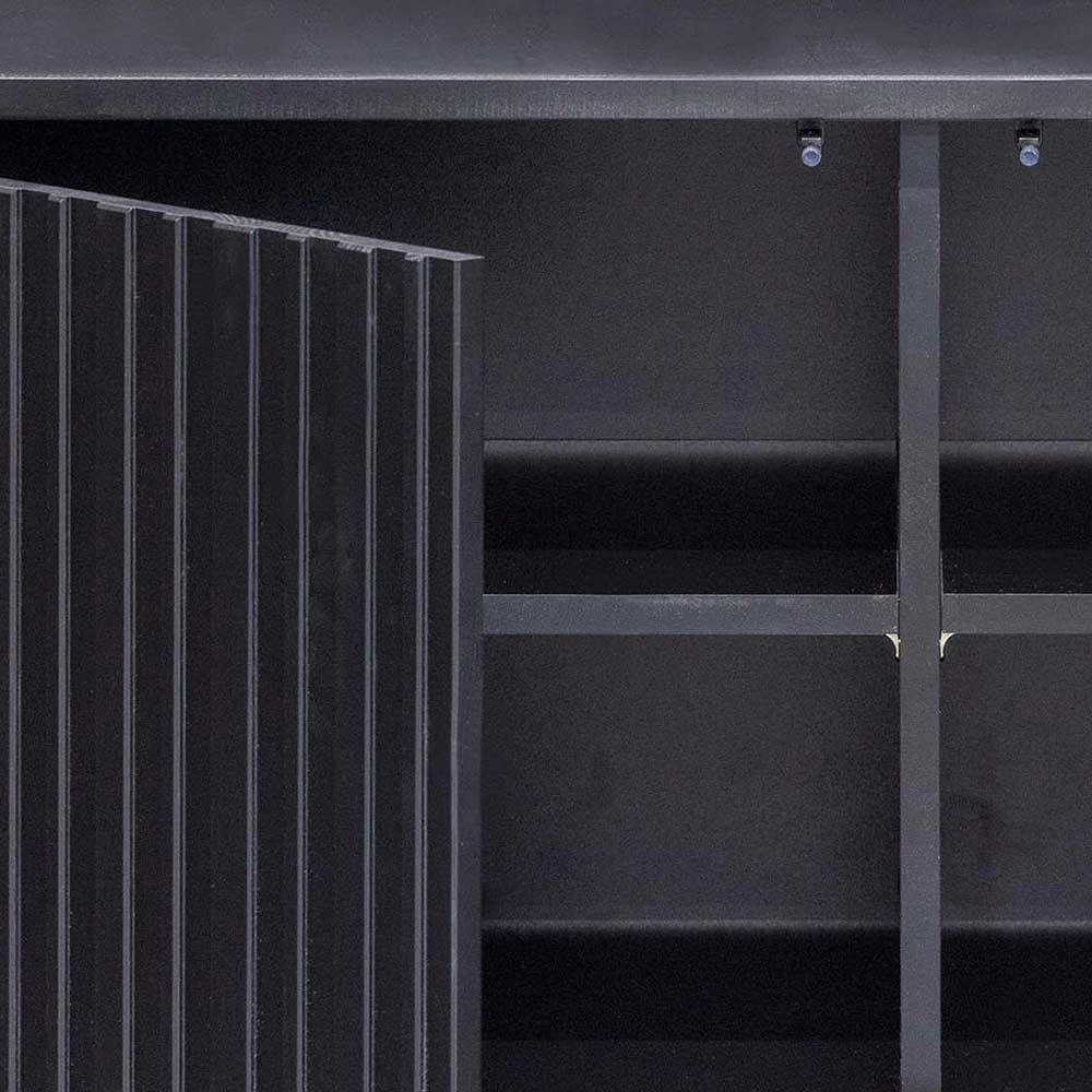 100x56x44 2-türiges TV Board in Schwarz - Gelvins