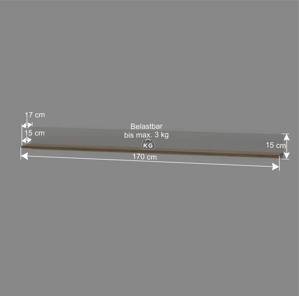 Design Wohnwand 270 cm breit - Nonessia (vierteilig)