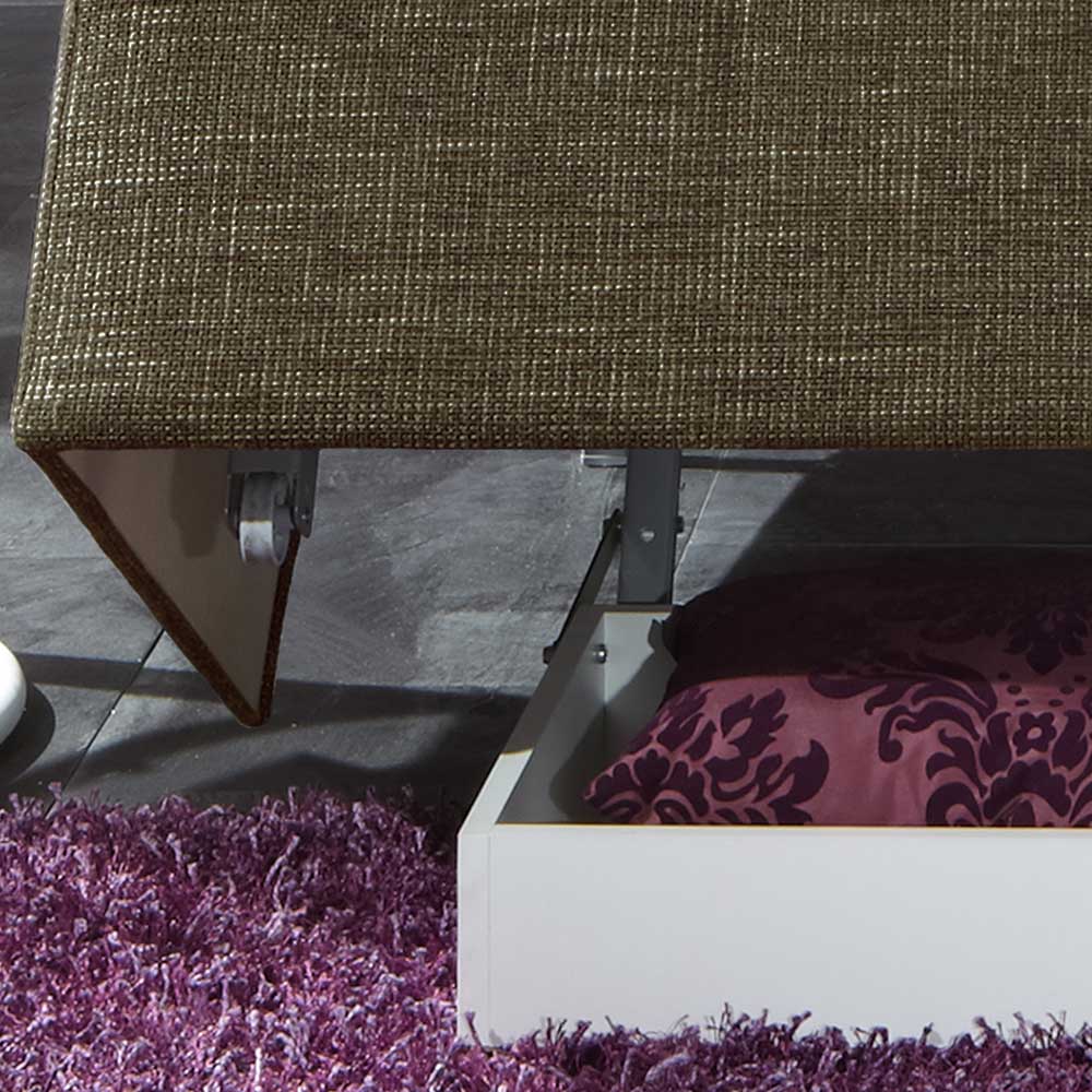 2er Wohnzimmercouch in Braun mit Bettfunktion - Dunya