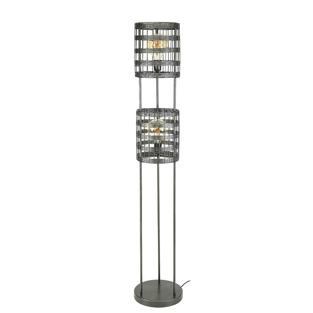 2-flammige Stehlampe aus Metallgeflecht - Cibiao
