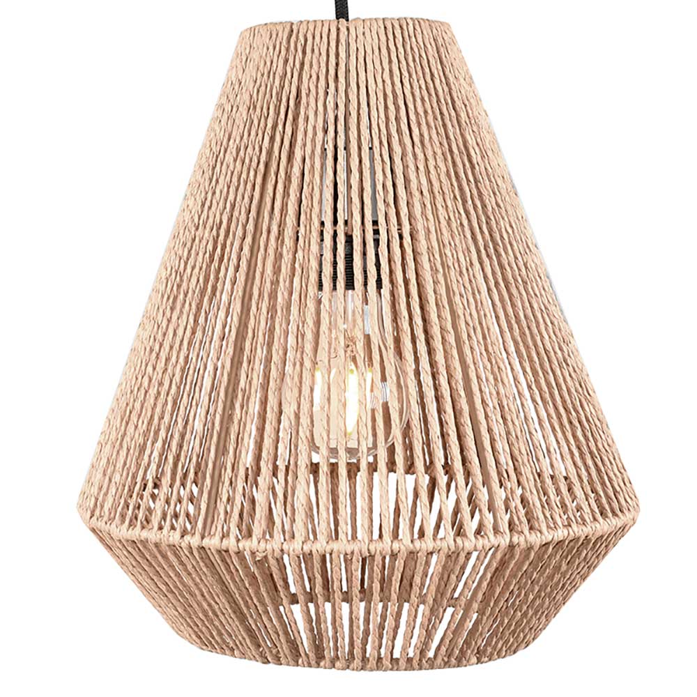 2-flammige Pendelleuchte aus Jute Natur - Navugada