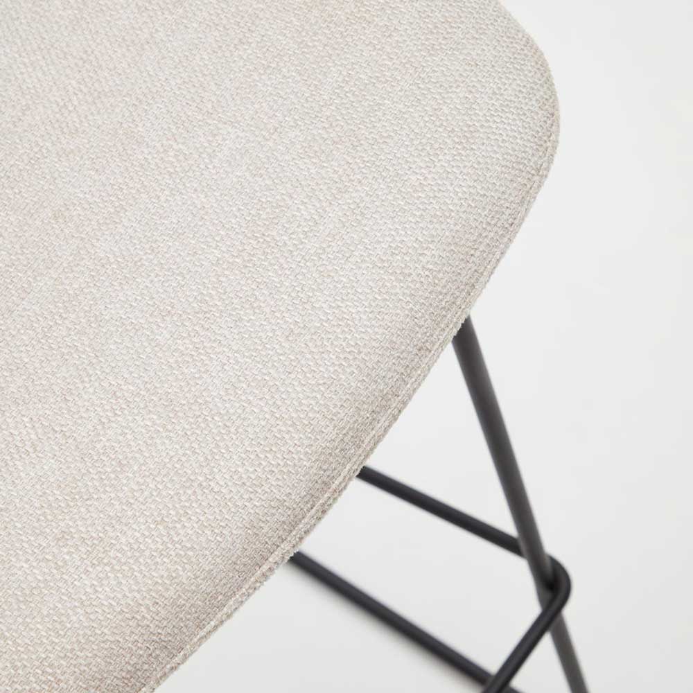 Design Barstühle in Beige & Schwarz - Heats (2er Set)