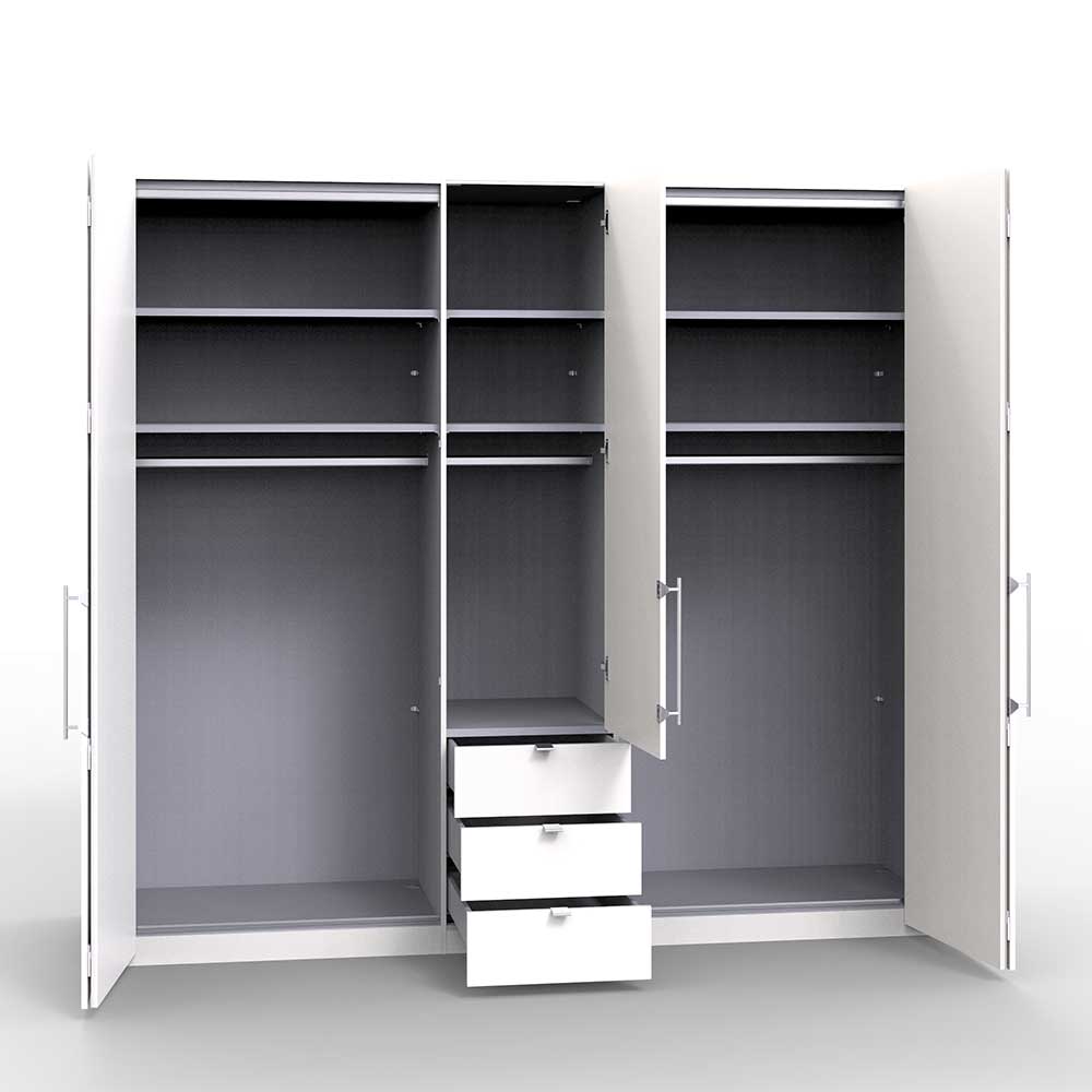 Kleiderschrank mit zwei breiten Abteilen - Crenba