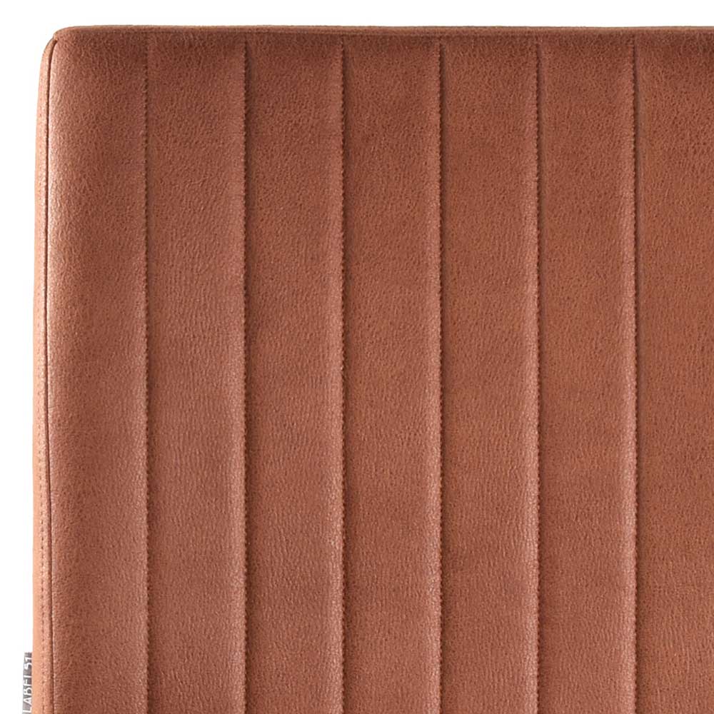 Essstuhl in Cognac Braun & Schwarz - Jefania (2er Set)