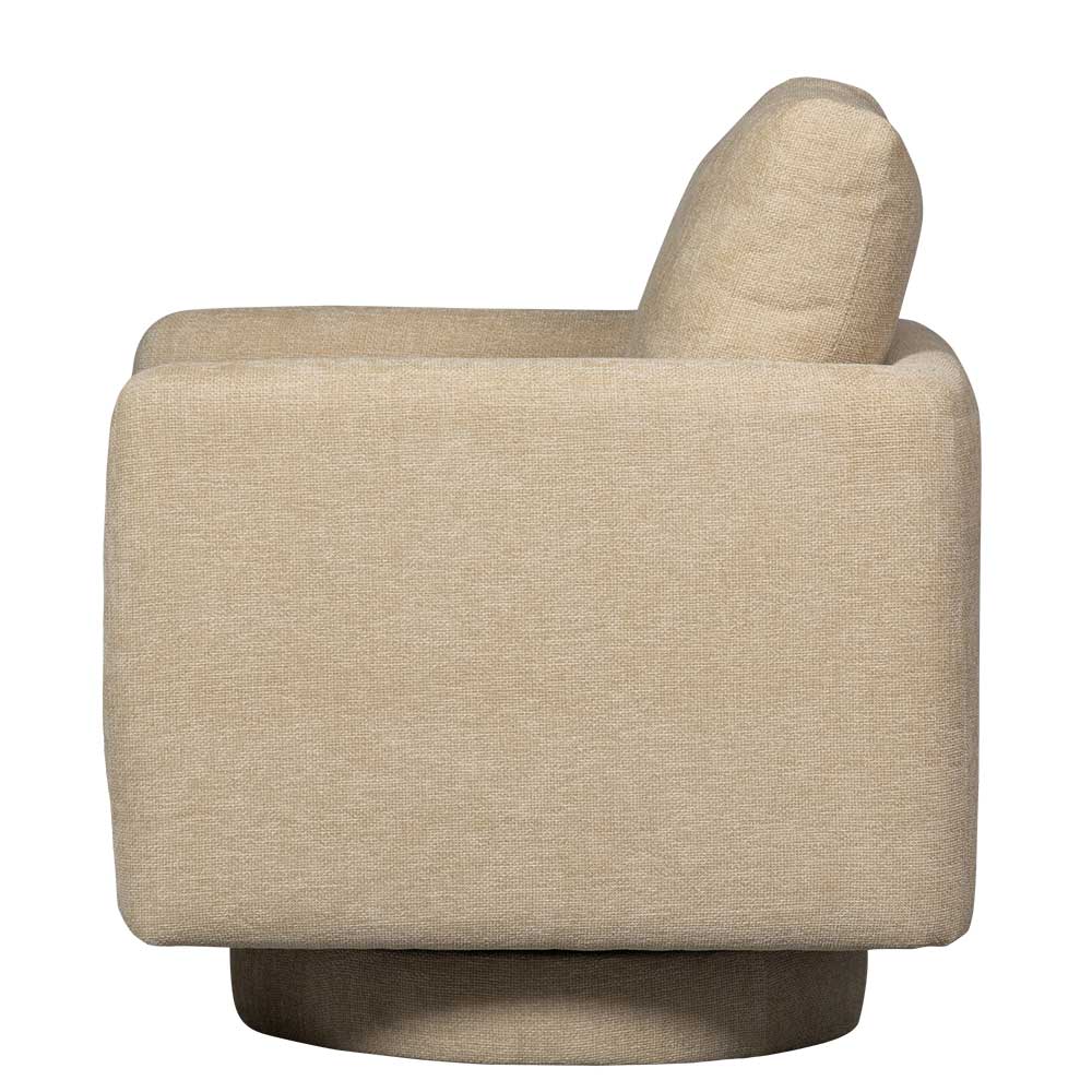 Wohnzimmer Drehsessel in Beige Chenille - Enzyla
