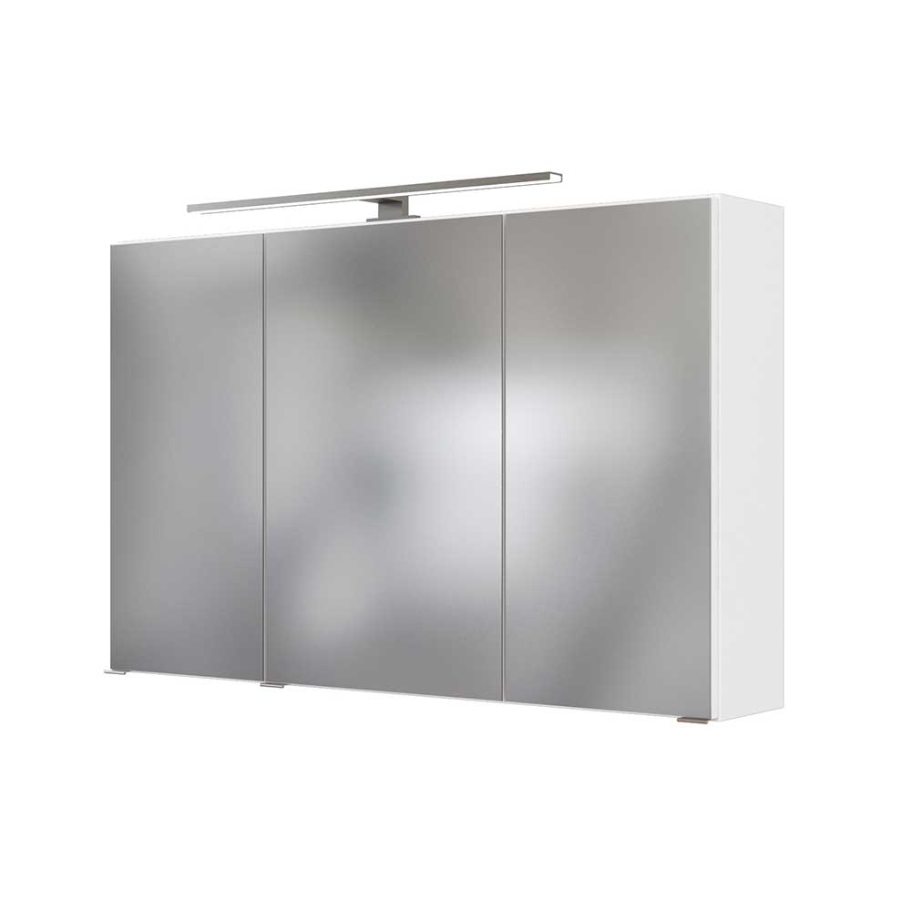 Bad 3-türiger Spiegelschrank mit LED Licht - Livendas