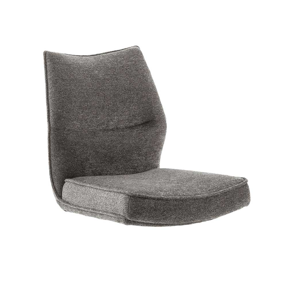 Chenille Esszimmerstuhl um 360 Grad drehbar - Padira (2er Set)