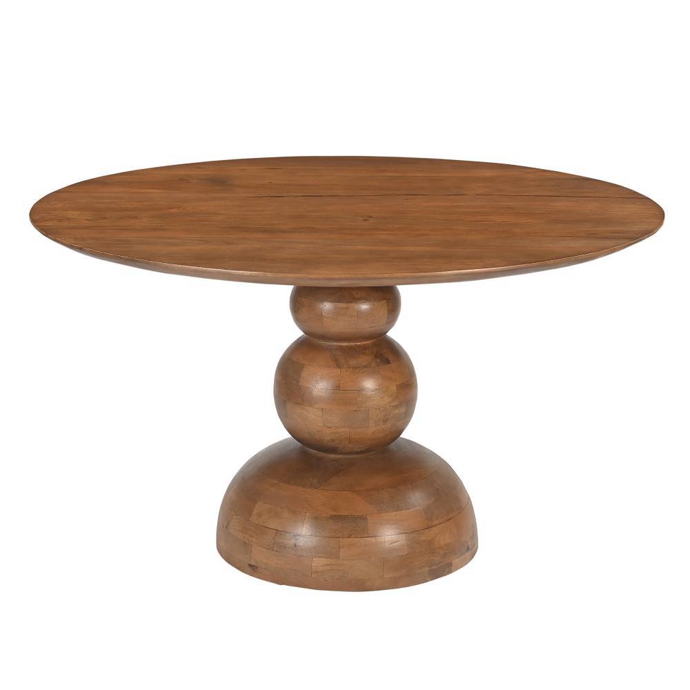 Esszimmer Design-Säulentisch aus Mangoholz - Galadira