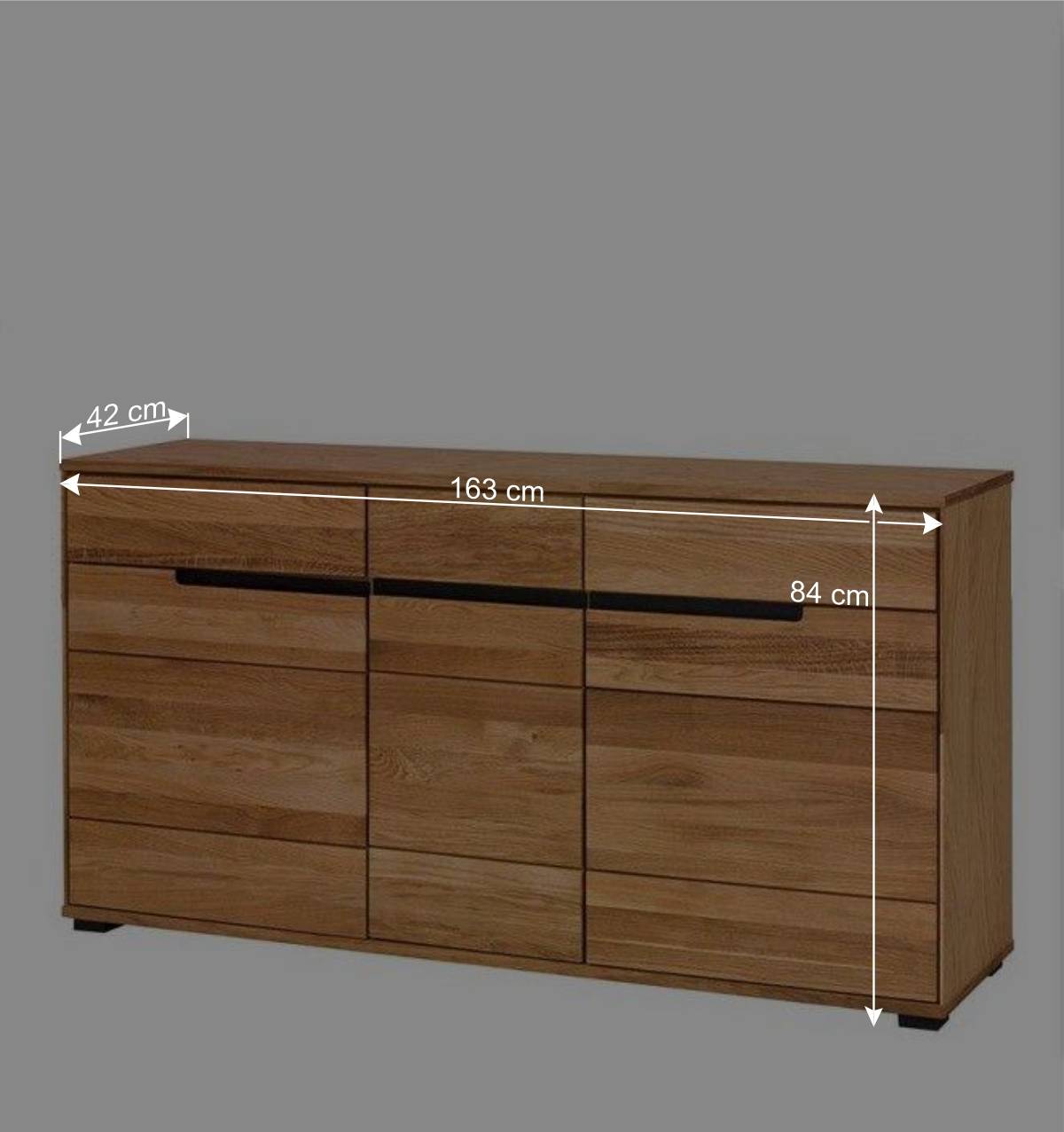163x84x42 Sideboard mit Griffmulden - Sennya