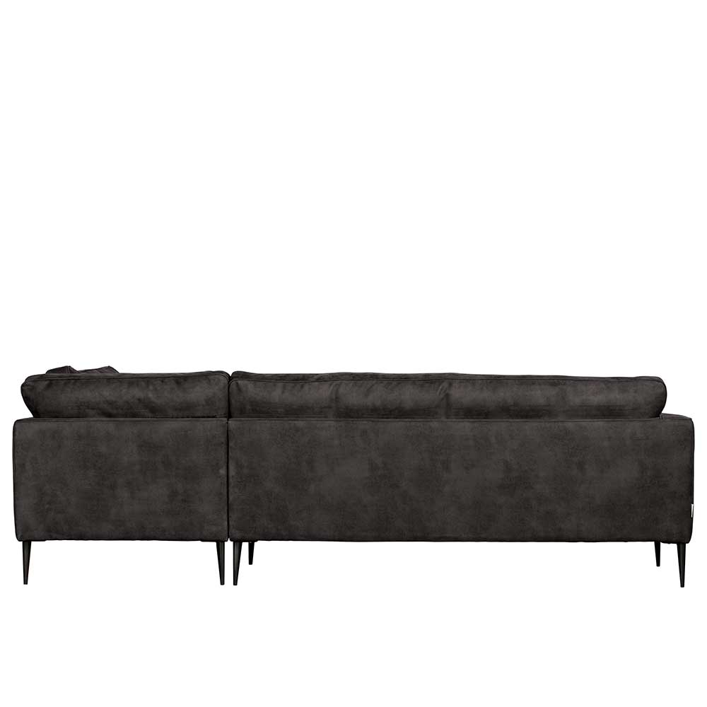 275 cm breite L-Couch in dunklem Grau - Lucelo