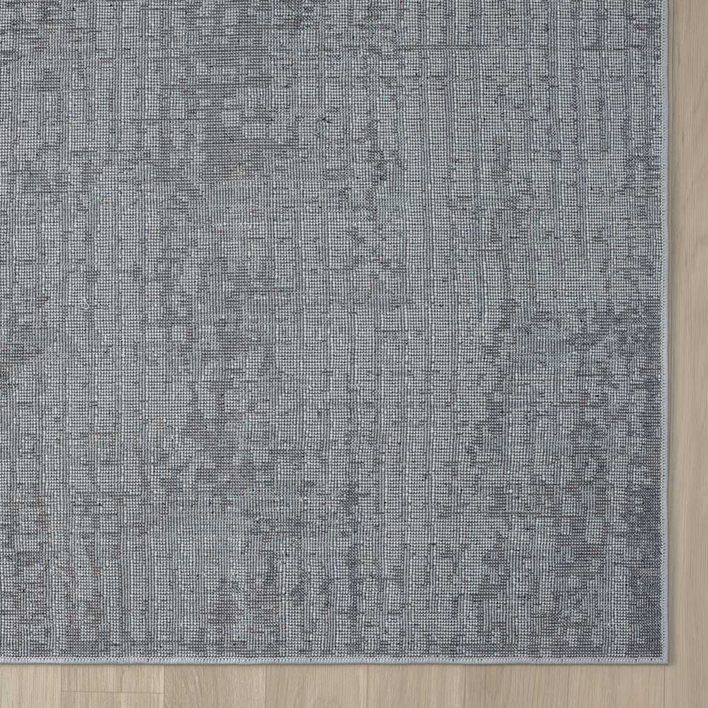 Kurzflor Teppich in Hellgrau & Creme - Savuta