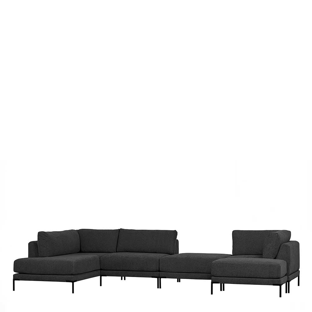 Lounge-Element in Dunkelgrau rechts - Marietta