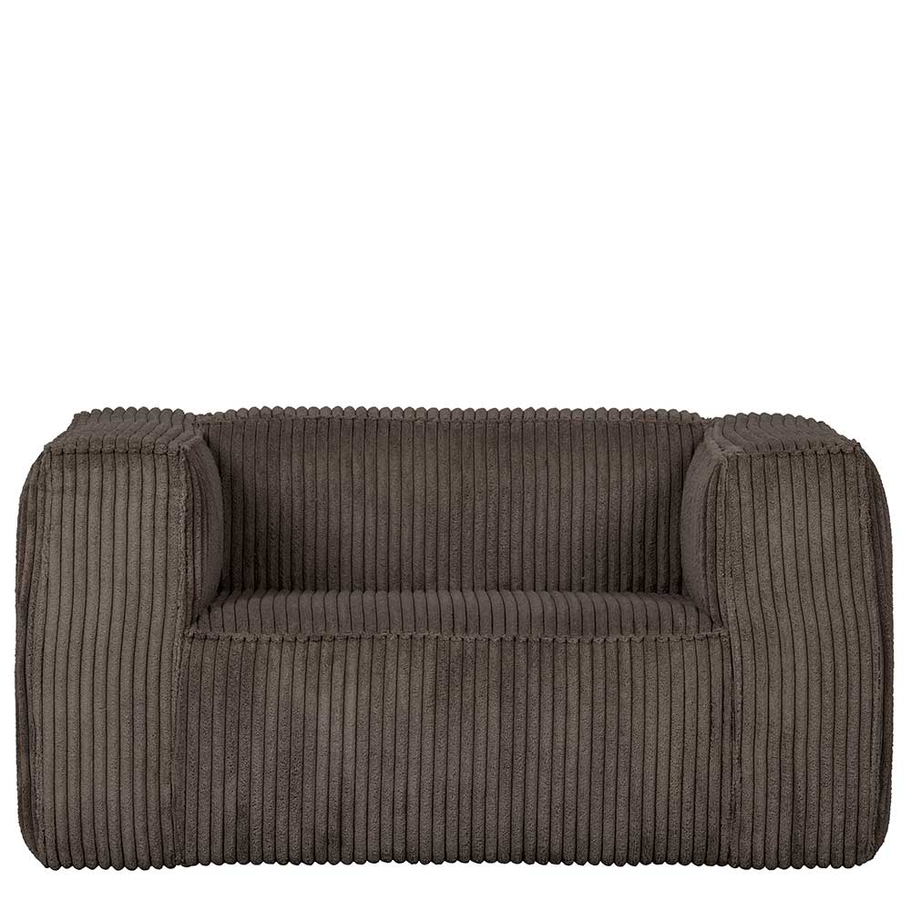 Design Sessel in Schlammfarben Ribcord - Prishia