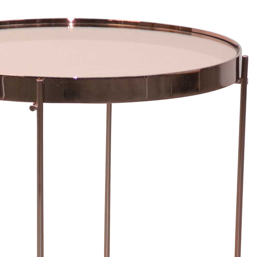 Runder Beistelltisch in Rosegold - Lagacina