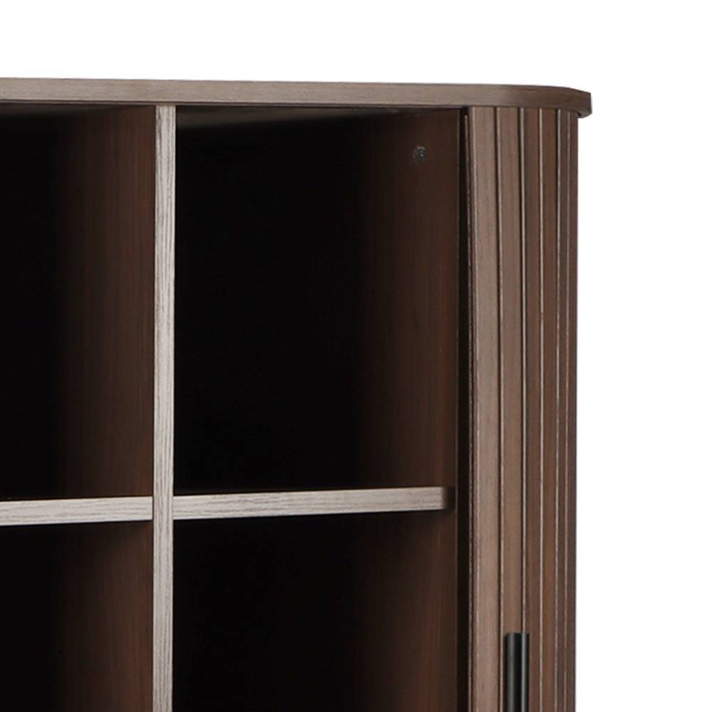 Ovales Highboard mit Schiebetüren - Arura