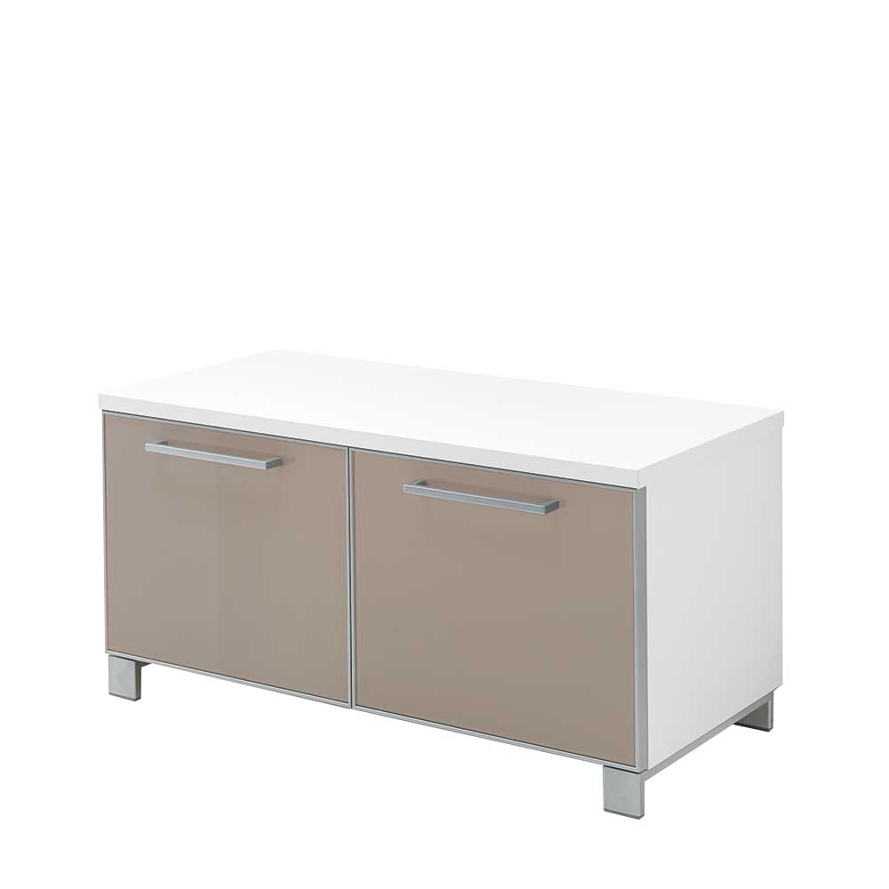 Garderobenbank Srocca in Taupe Glas