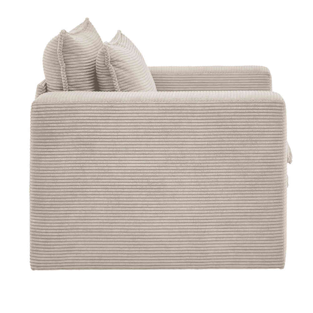 Moderner Cordsessel in Beige - Jony