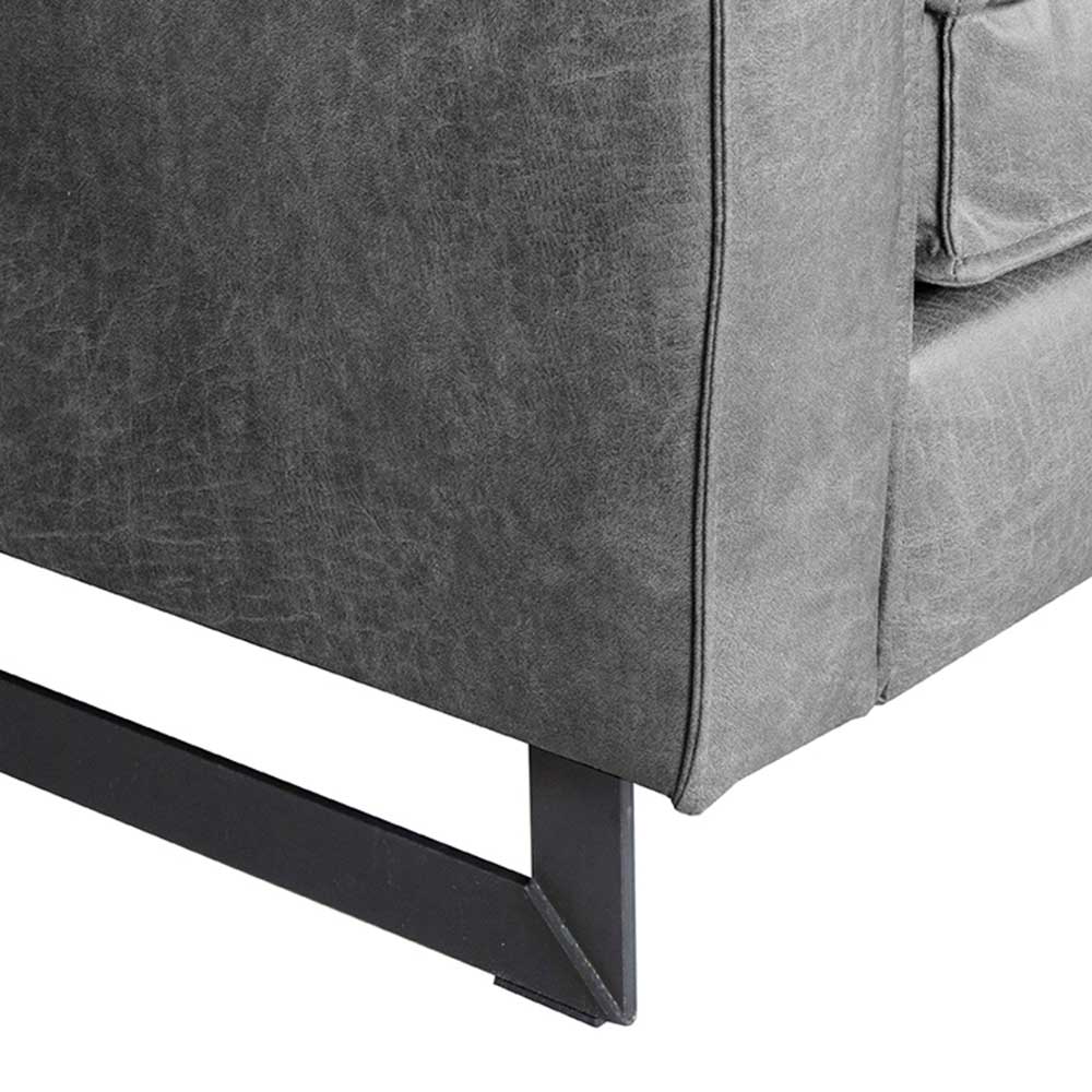 Wohnzimmer Sessel in Grau Microfaser - Dolios