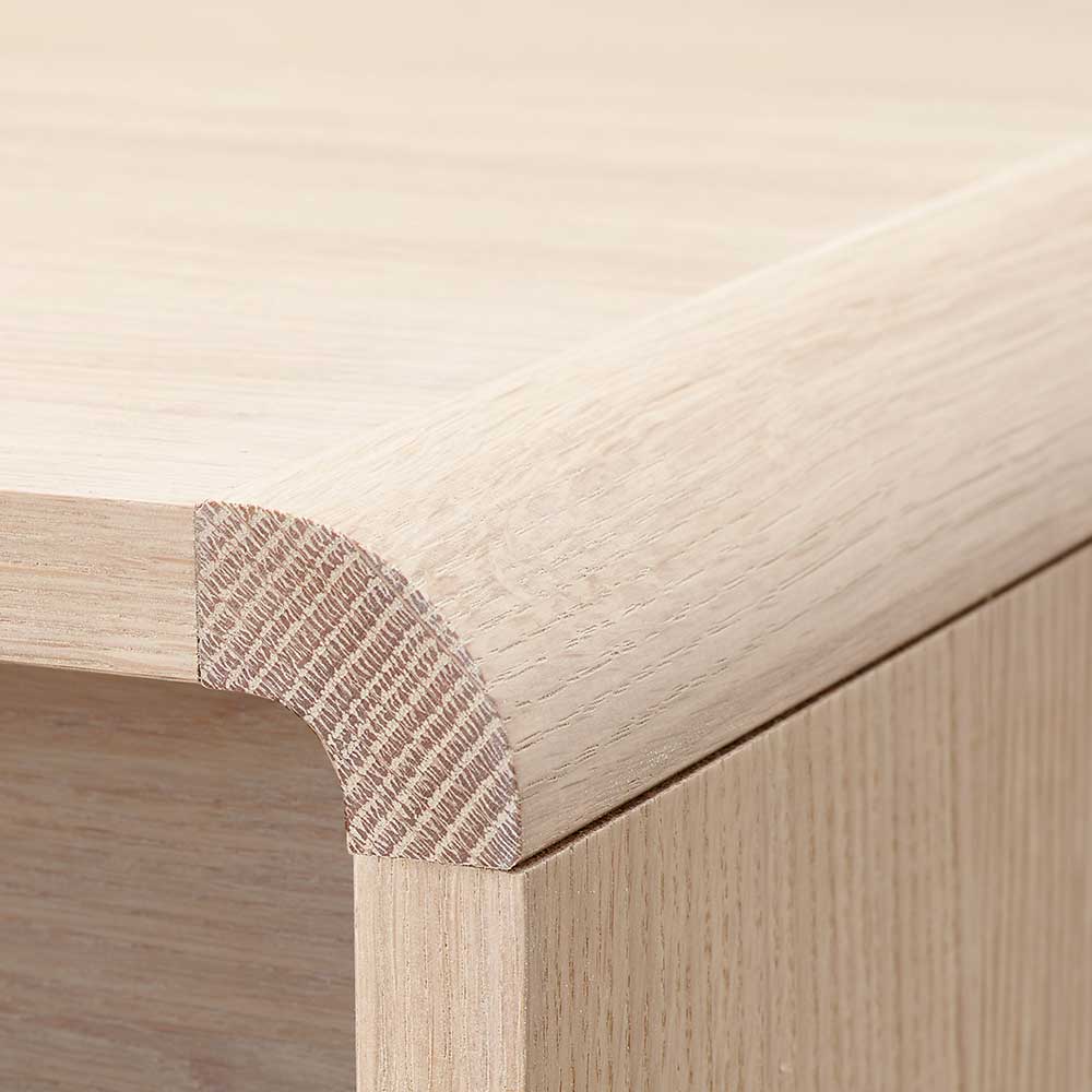 Vollholz Schreibtisch in Eiche Bianco - Kartezi