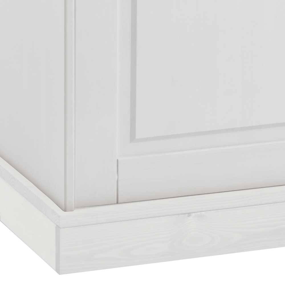 Massives Kiefer Sideboard Satumare in Weiß