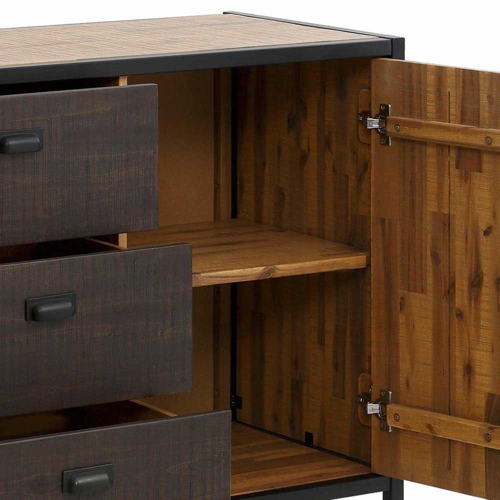 150x80x45 Industrial Kommode aus Holz & Metall - Nadeicra