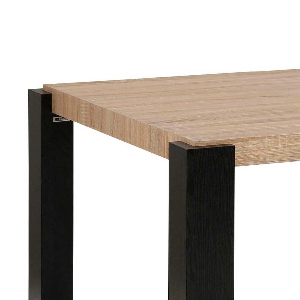 Esszimmer Tisch in Holzoptik Eiche & Schwarz - Cigano
