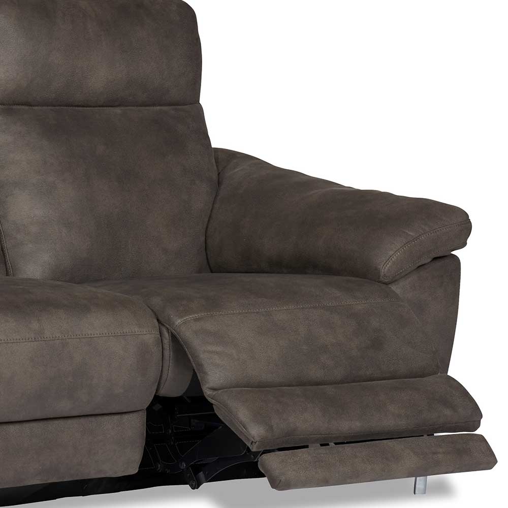 Braunes 2er Sofa mit Relaxfunktion - Extrados